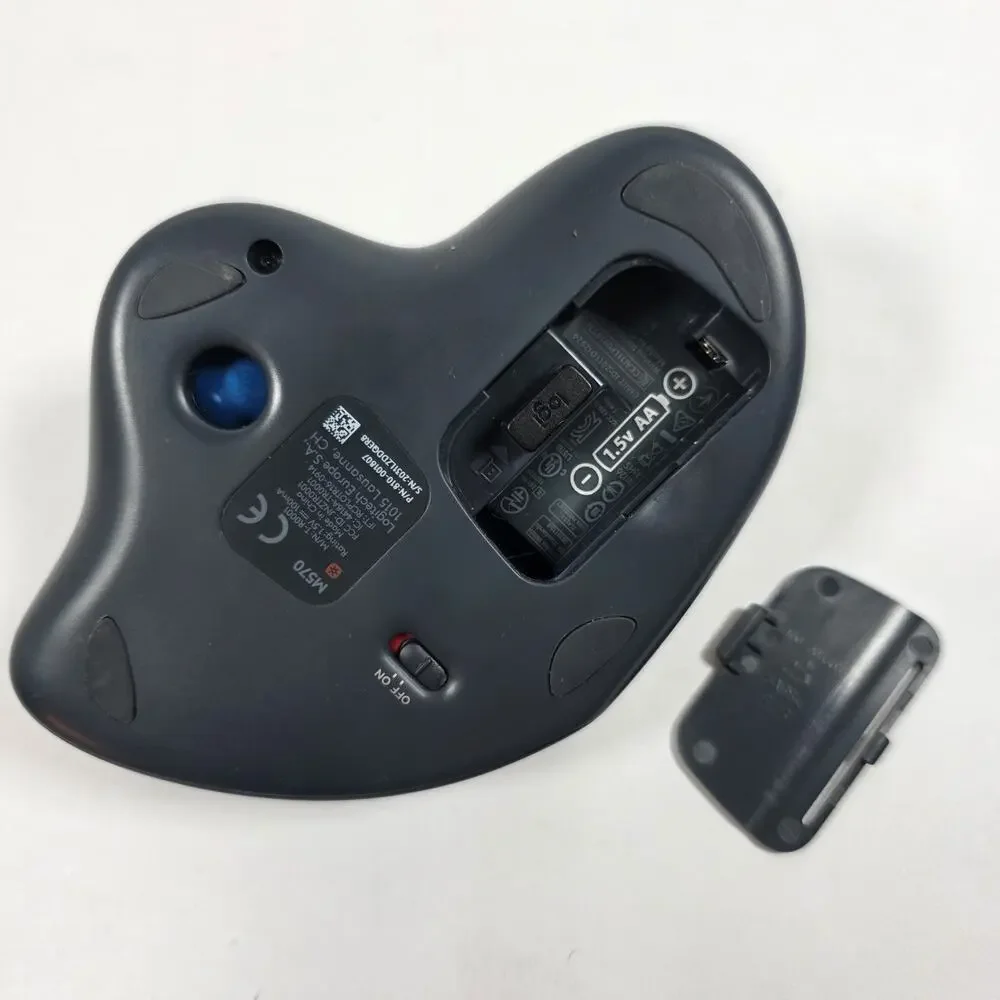 Logitech M570 Wireless Trackball Mouse - With Receiver Dongle Tested, Working